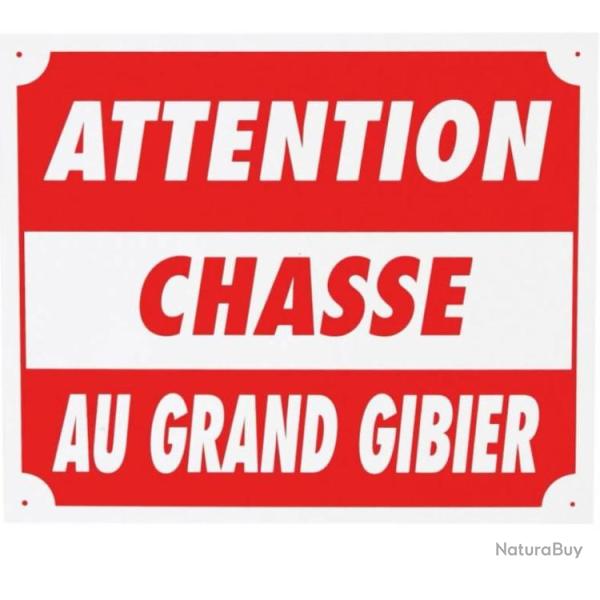 Lot de 5 panneaux " attention chasse au grand gibier" prix fou!!