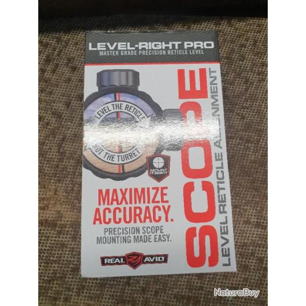 diponible: KIT REAL AVID pour la mise � niveau du r�ticule par rapport � l'arme ( LEVEL RIGHT PRO )