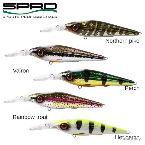 DESTOCKAGE ! Leurre Spro Iris Twitchy HL 7,5cm Rainbow Trout