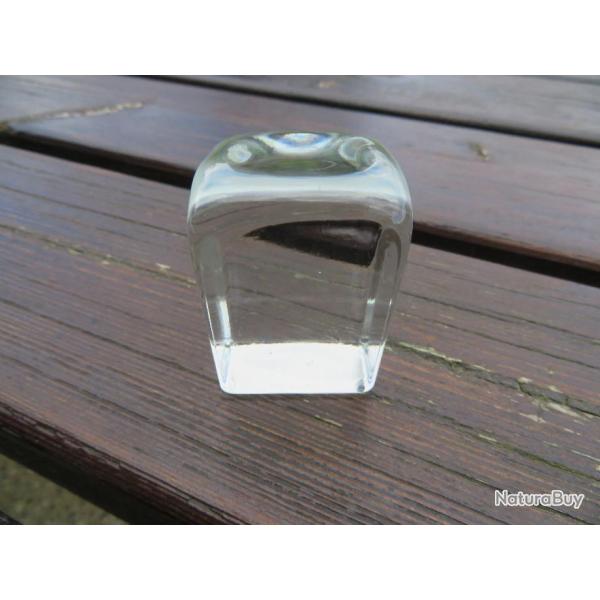 VINTAGE - Presse papier de forme cubique en verre souffl� -  Intemporelle & Moderne (XX�)