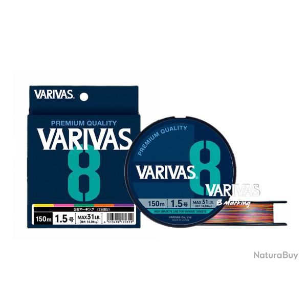 Tresse Varivas 8 Marking 300m 300m 0,342mm 27,7kg