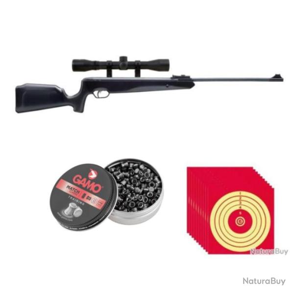 Pack Carabine SR1200S Cal 4.5 - 19.9J + Lunette 4x32 +  10 cibles + 250 plombs