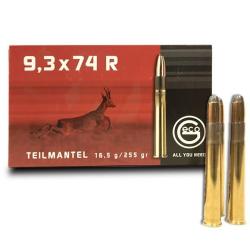 Munitions GECO calibre 9.3x74R Softpoint 255gr - 16.5g x20