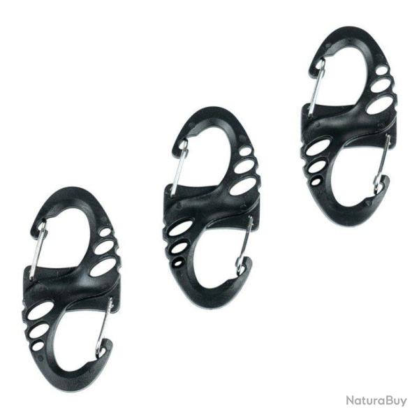 Mousqueton (Set 3pcs) Compact (101 Inc) Noir