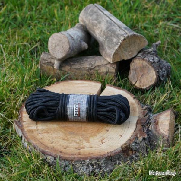 Paracorde 15m / Largeur 7mm (101 Inc) Noir