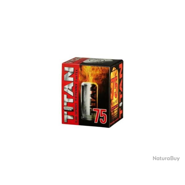 75 Balles � Blanc TITAN Calibre 9mm PAK pour pistolets - Destock'Defense