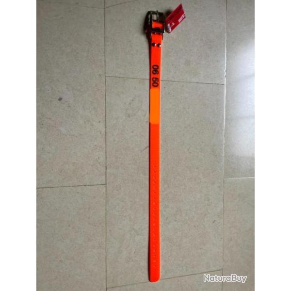 Collier de chien grav� taille standard orange