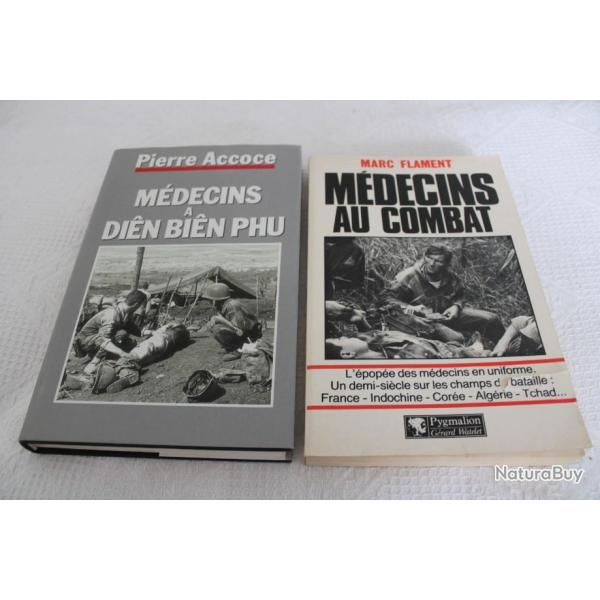 Lot 2 livres m�decins au combat et � Dien Bien Phu