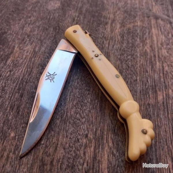 Couteau LAGUIOLE AILE DE PIGEON Collection COCCINELLE avec Poncetage