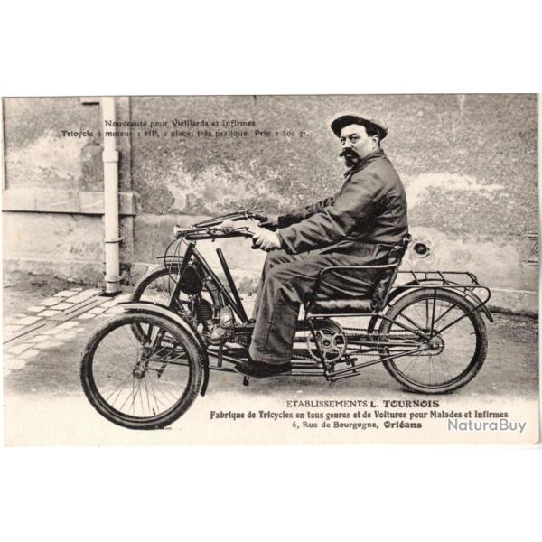 Transport - Tricycle � moteur pour infirmes  - Ets Tournois � Orl�ans