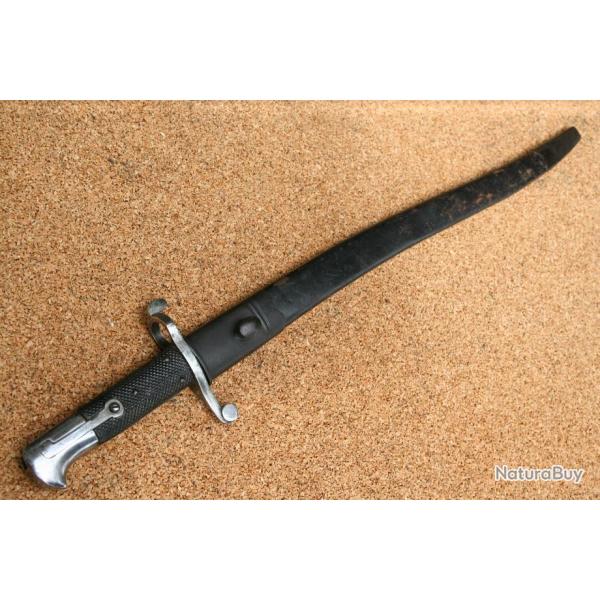 SABRE BAIONNETTE MLE  1858 POUR CARABINE D'ARTILLERIE CERTAINEMENT DE MARINE  ABC  N 1905 + FOURREAU