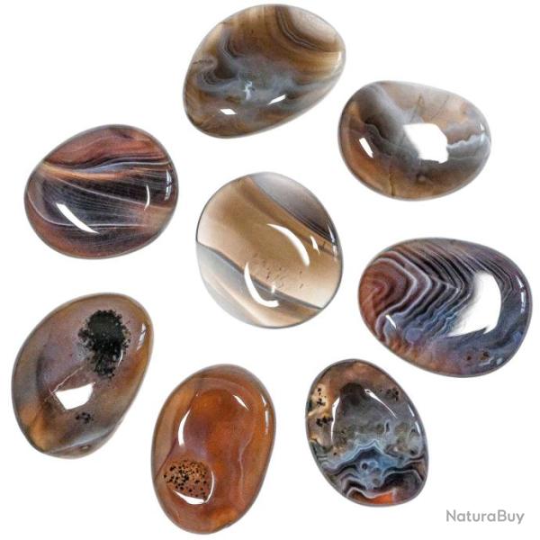 Galet plat agate de Botswana - A l'unit�