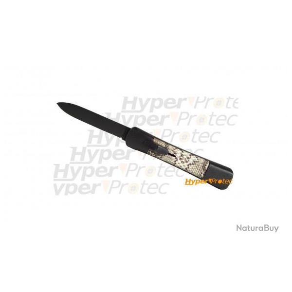 Couteau automatique �jectable noir Serpent clair