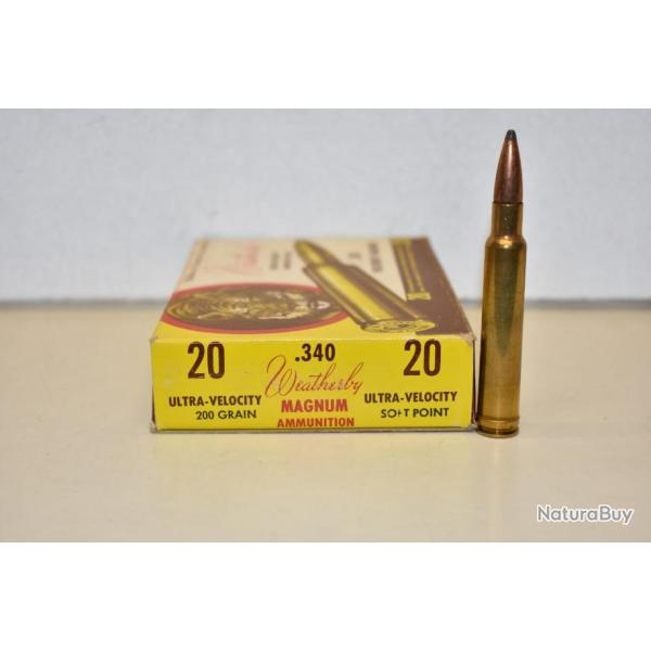 Desto 25! 1 Boite de Balles Weatherby SP  340 WBY
