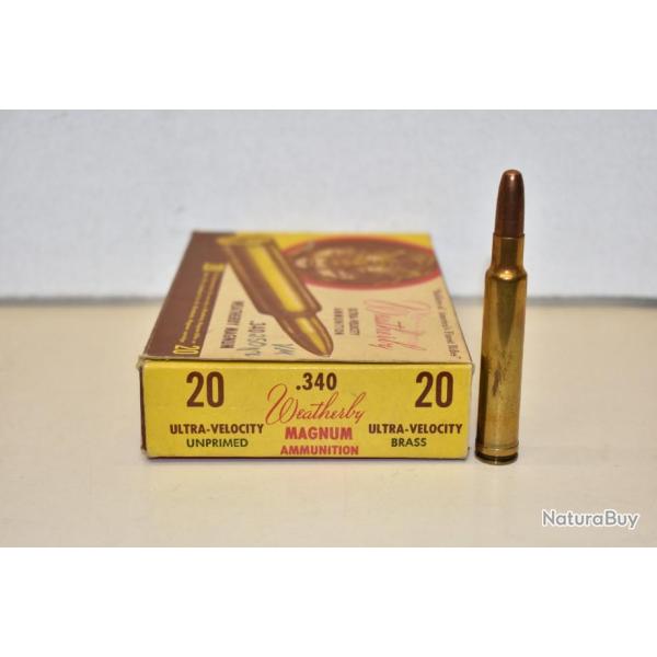 Desto 25! 1 Boite de Balles Weatherby Brass 340 WBY