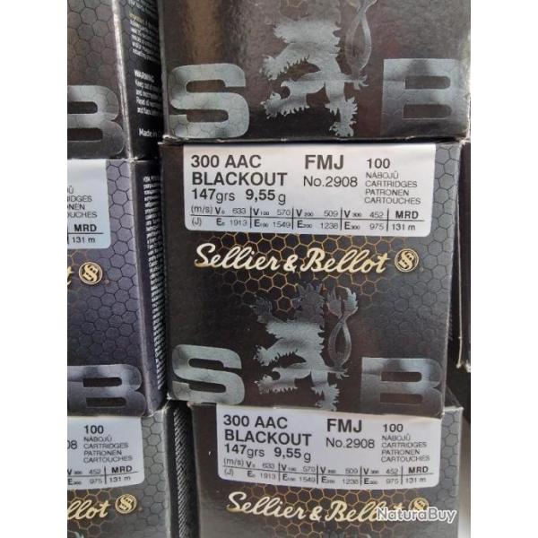 300 AAC BLACKOUT Sellier & bellot Bote de 100 munitions