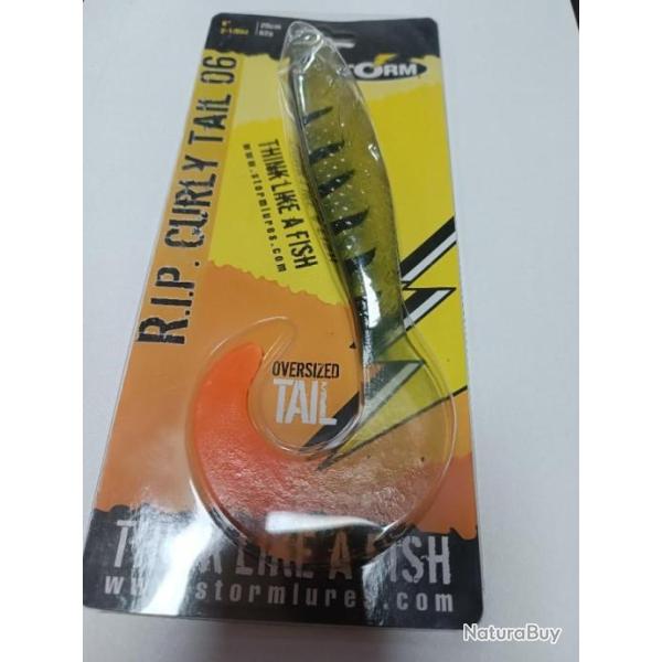 !! Leurre STORM RIP CURLY TAIL 06 !! FIRE PERCH 20CM 62G