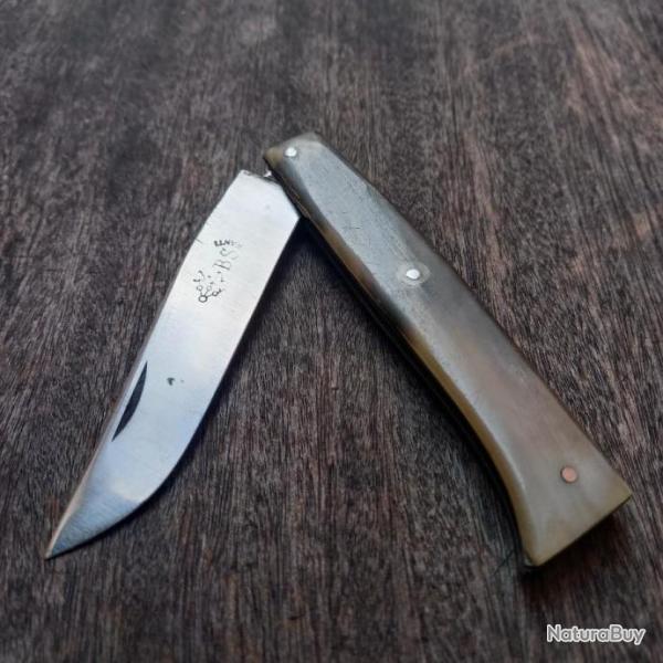 Couteau ALPIN B.S GARANTI par  SAUZEDE DAIGUEBONNE Manche en Corne