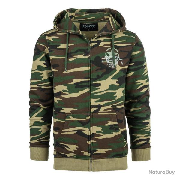 Sweat � capuche avec zip Allied Star Willy jeep