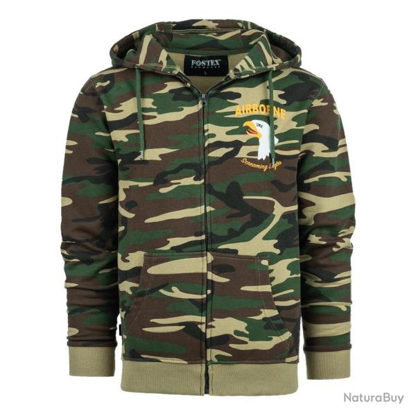 Sweat � capuche avec zip 01st Airborne Eagle