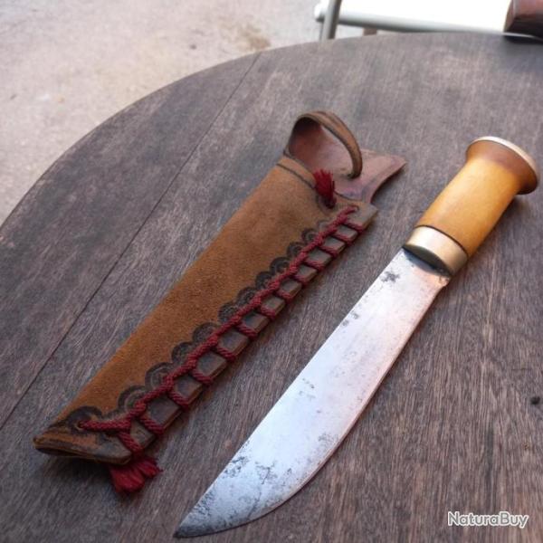 Ancien et Grand Couteau PUUKKO avec �tui