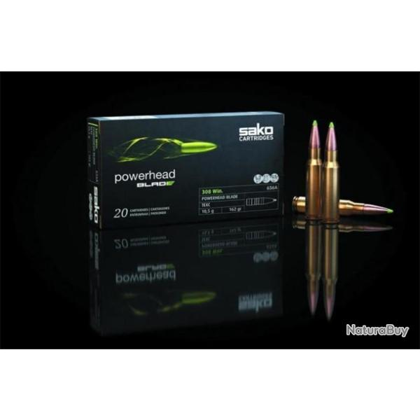 Munitions SAKO calibre 243 Win Powerhead Blade TXM 80gr - 5.2g x20