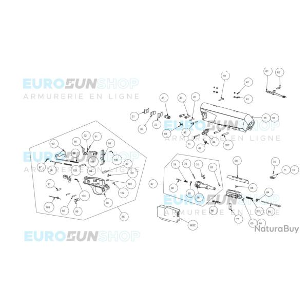 RESSORT ARRETOIR DE CULASSE BROWNING BAR MK3 4X MARAL NEUF