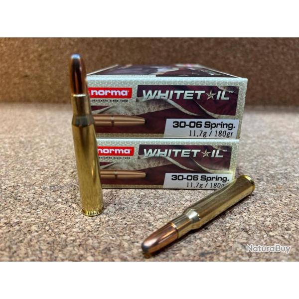 40  BALLES NORMA CAL.30-06 WHITETAIL 11.7g,  Remplace ALASKA , New !!!