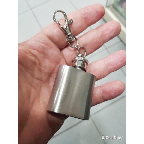 Porte cle flask flasque 1oz whisky vodka alcool neuf