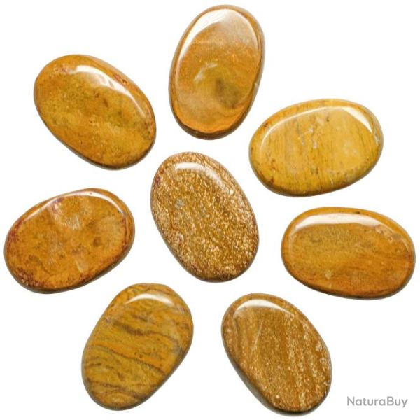 Galet plat jaspe jaune - A l'unit�
