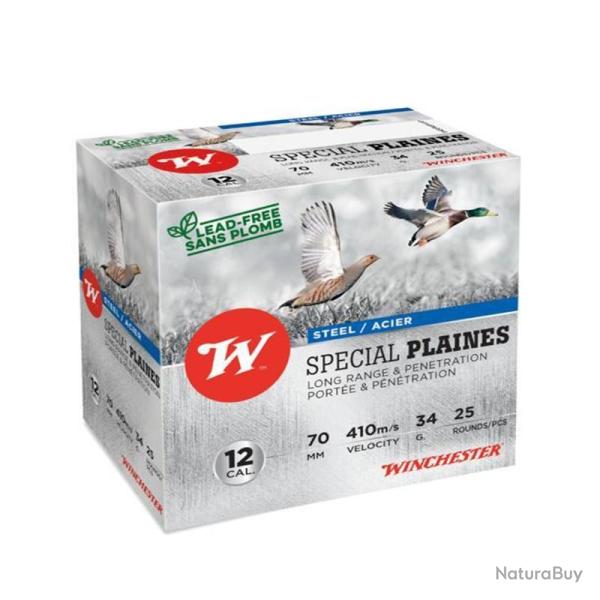 Winchester acier special plaines 34g 12 70 Bo�te de 25