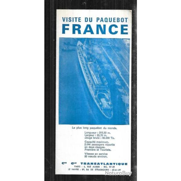 dpliant 5 volets visite du paquebot france
