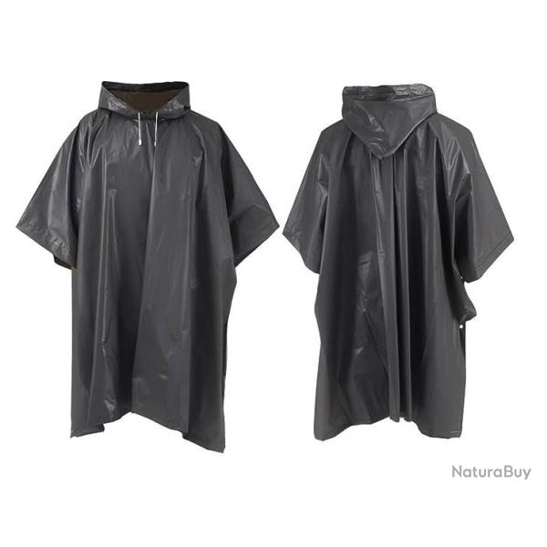 Poncho de Pluie Lot 2 Pices avec Capuche Impermable pour Randonne Camping Voyage Cyclisme Noir