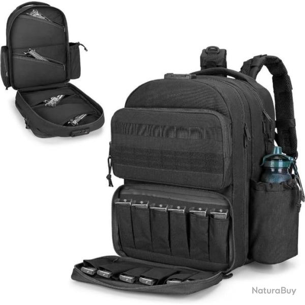 Sac � Dos Tactique pour Pistolet pour 4 Armes de Poing et 12 mags Sac � Dos TSA Le tir et la Chasse