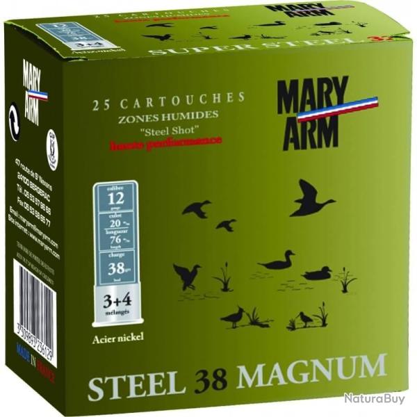 MARYARM Substitut STEEL 38 MAG Bourre jupe Acier nickel� plomb de 3+4