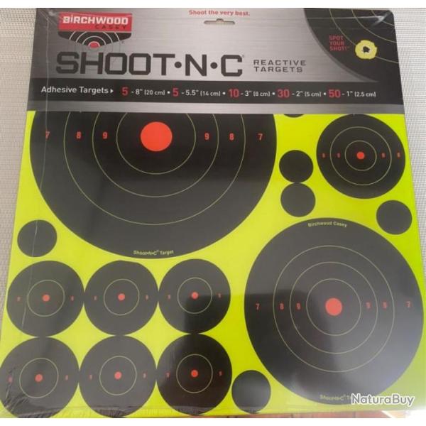 Cibles Shoot-N-C mix 50 cibles et 50 pastilles Birchwood Casey
