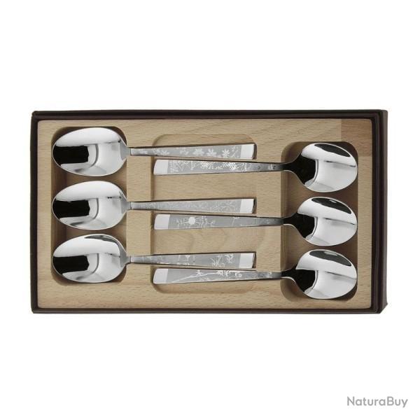 Coffret 6 cuillres  caf Roger Orfvre Natura