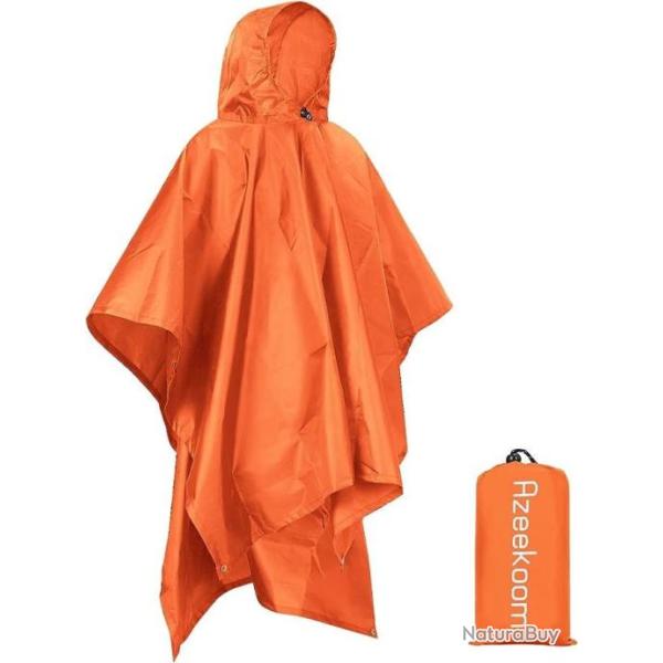 Poncho de Pluie Imperm�able Multifonctions avec Capuche P�che Randonn�e Camping Voyage Cyclisme