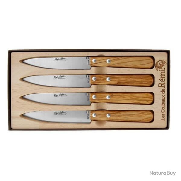 coffret 4 couteaux de table Roger Orfvre inox Olivier