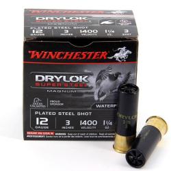 Cartouches Winchester Drylok Super Steel Magnum cal 12-Plomb 3