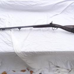 VA-106) lot = fusil platines double a piston  tr&eacute;s belle crosse filigran&eacute;e garnitures maillechort