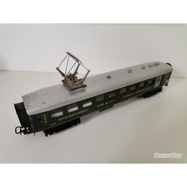 Wagon Restaurant Speisewagen 4016 SBB CFF Mrklin Germany HO