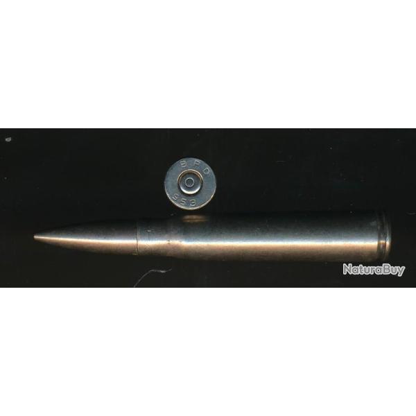 CARTOUCHE INERTE DE MANIPULATION ITALIE Calibre 7,92 x 57 pour export Egypte balle sans noyau