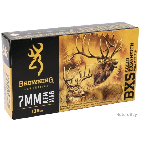 CART. BROWNING BXS CAL. 7 MM REM MAG 139GR 9,01G BTE 20