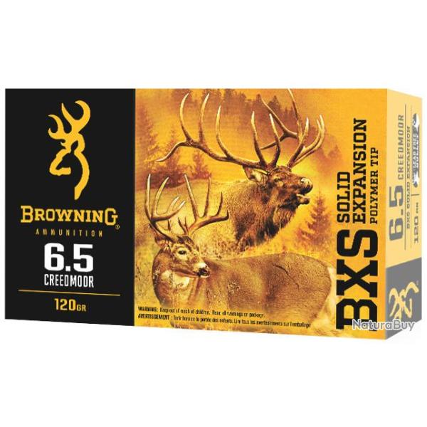 CART. BROWNING BXS CAL. 6,5 CREEDMOOR 120GR 7,78G BTE 20