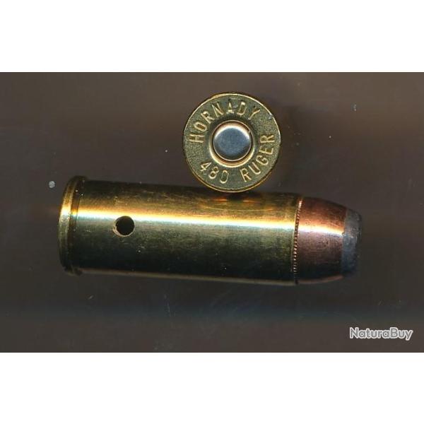 1 Cartouche .480 RUGER USA amorce inerte Par HORNADY