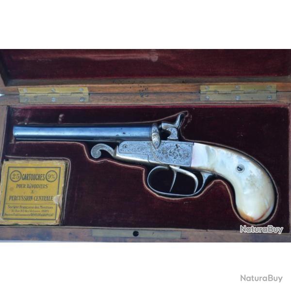Pistolet de luxe  double canon basculant 380 nacr.