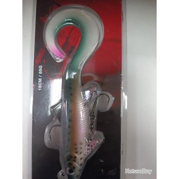 !!  Leurre DAM EFFZETT  PIKE SEDUCER CURL TAIL 180  !! RAINBOW  TROUT 85G