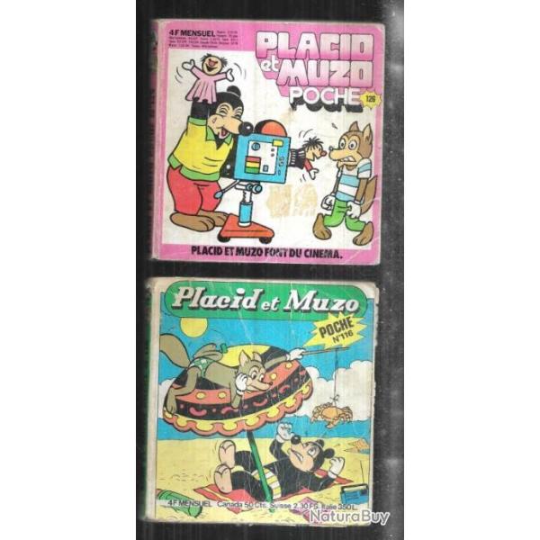 placid et muzo poche annes 70 et 2 pif poche 270 et 127 et 1 mickey poche 12 soit 9 livres