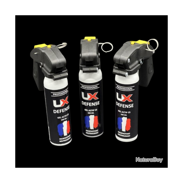 3X Bombe gel CS Umarex Poign�e Pro 100 ml avec goupille